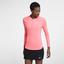Nike Womens Pure Half-Zip Tennis Top - Lava Glow/White - thumbnail image 3
