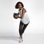 Nike Womens Flex Training Tank - White/Black - thumbnail image 7