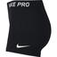 Nike Womens Pro 3 Inch Shorts - Black/White - thumbnail image 2