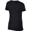 Nike Girls Pro Short Sleeve Top - Black/White - thumbnail image 2