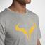 Nike Mens Dry Rafa T-Shirt - Grey Heather/Laser Orange - thumbnail image 4