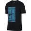 Nike Mens Court Graphic T-Shirt - Black/Neo Turquoise - thumbnail image 1