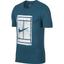 Nike Mens Court Graphic T-Shirt - Green Abyss/White - thumbnail image 1