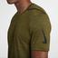 Nike Mens Short Sleeve Training Top - Olive Flak/Black/Hyper Cobalt - thumbnail image 6