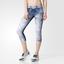 Adidas Womens StellaSport Graphic Tights - Midnight Grey - thumbnail image 1
