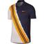 Nike Mens Advantage Tennis Polo - Blackened Blue/Orange Peel - thumbnail image 1