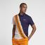 Nike Mens Advantage Tennis Polo - Blackened Blue/Orange Peel - thumbnail image 3