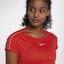 Nike Womens Dry Tennis Top - Habanero Red/White - thumbnail image 4