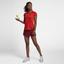 Nike Womens Dry Tennis Top - Habanero Red/White - thumbnail image 7