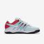 Nike Womens Air Zoom Vapor X Tennis Shoes - Still Blue/Bright Crimson - thumbnail image 3