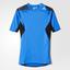 Adidas Mens Techfit Cool Short Sleeve Top - Blue/Black - thumbnail image 1