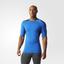 Adidas Mens Techfit Cool Short Sleeve Top - Blue/Black - thumbnail image 3