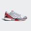Adidas Womens SMC Barricade Boost Tennis Shoes - Grey/Red - thumbnail image 1