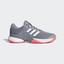 Adidas Mens Barricade Code Boost 2018 Tennis Shoes - Matte Silver/Scarlet - thumbnail image 1
