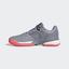 Adidas Mens Barricade Code Boost 2018 Tennis Shoes - Matte Silver/Scarlet - thumbnail image 6