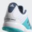 Adidas Womens Barricade Court Tennis Shoes - White/Blue - thumbnail image 8