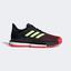 Adidas Mens SoleCourt Tennis Shoes - Black/Shock Red - thumbnail image 1