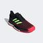 Adidas Mens SoleCourt Tennis Shoes - Black/Shock Red - thumbnail image 4