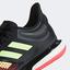 Adidas Mens SoleCourt Tennis Shoes - Black/Shock Red - thumbnail image 8