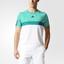 Adidas Mens Barricade Tee - White/Shock Mint - thumbnail image 3