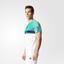 Adidas Mens Barricade Tee - White/Shock Mint - thumbnail image 4