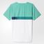 Adidas Mens Barricade Tee - White/Shock Mint - thumbnail image 2