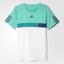 Adidas Mens Barricade Tee - White/Shock Mint - thumbnail image 1
