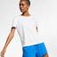 Nike Womens Miler Short Sleeve Top - White - thumbnail image 1
