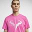 Nike Mens Dri-FIT Rafa T-Shirt - Laser Fuchsia/White - thumbnail image 2