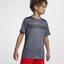 Nike Boys Rafa Tee - Light Carbon/Hyper Crimson - thumbnail image 1