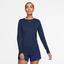 Nike Womens Long Sleeved Mesh Top - Midnight Navy/White - thumbnail image 1