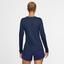 Nike Womens Long Sleeved Mesh Top - Midnight Navy/White - thumbnail image 2