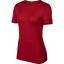 Nike Pro Womens Short Sleeved Training Top - Gym Red - thumbnail image 1