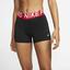 Nike Womens Pro 3 Inch Shorts - Black/Gym Red - thumbnail image 1
