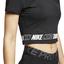 Nike Womens Pro Short Sleeve Crop Top - Black/White - thumbnail image 2