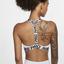 Nike Womens Classic T-Back Medium-Support Sports Bra - White - thumbnail image 2