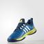 Adidas Mens Barricade Classic Bounce Tennis Shoes - Blue/Green - thumbnail image 4