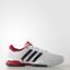 Adidas Mens Barricade Club Tennis Shoes - White/Red - thumbnail image 1