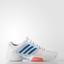 Adidas Womens Barricade Club Carpet Tennis Shoes - White/Blue - thumbnail image 1