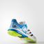 Adidas Mens Court Stabil 13 Indoor Shoes - White/Blue - thumbnail image 5