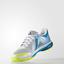 Adidas Mens Court Stabil 13 Indoor Shoes - White/Blue - thumbnail image 4