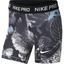 Nike Girls Pro Printed Training BoyShorts - Ashen Slate/Black/White - thumbnail image 1