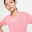 Nike Pro Girls Short Sleeved Top - Pink Gaze - thumbnail image 3