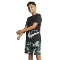 Nike Boys Breathe Short Sleeve Training Top - Black Heather/White