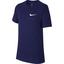 Nike Boys Embroidered Swoosh Tee - Blue Void - thumbnail image 1