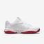 Nike Mens Court Lite 2 Tennis Shoes - White/Red - thumbnail image 3