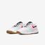 Nike Kids Vapor X Tennis Shoes - White/Laser Crimson - thumbnail image 5