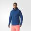 Adidas Mens Pro Daybreaker Hoodie - Tech Steel Blue/Flash Red - thumbnail image 3