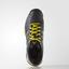 Adidas Mens Barricade Team 4 Tennis Shoes - Dark Grey/Yellow - thumbnail image 2