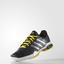 Adidas Mens Barricade Team 4 Tennis Shoes - Dark Grey/Yellow - thumbnail image 4
